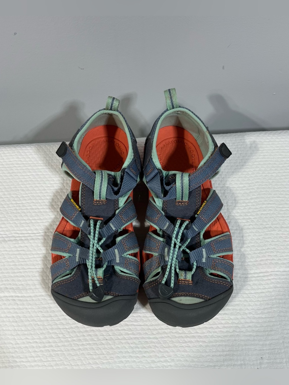Keen Kids Navy and Mint Green Outdoor Sandals‎